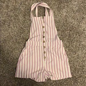 Striped baby pink Romper